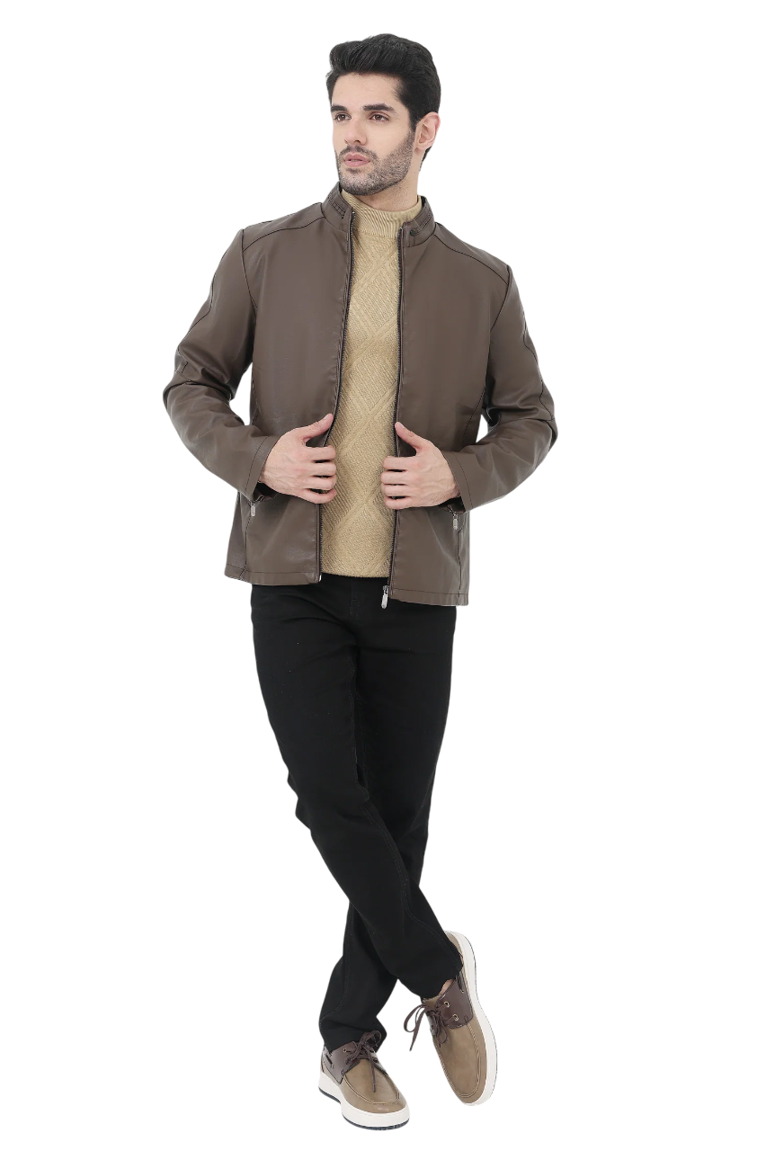 Goldenrod Urban Leather Jacket For Men - Image 4